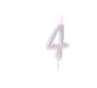 Anniversary House - Shimmer - Bougie, paillettes, 4ème anniversaire SG26954 (Taille unique) (Blanc)