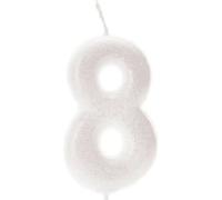 Anniversary House - Shimmer - Bougie, paillettes, 8e anniversaire SG27123 (Taille unique) (Blanc)