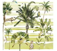 Anniversary House Tiflair Paradise Safari Palms Lot de 20 serviettes de table 3 plis pour découpage 33 x 33 cm