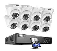 ANNKE 1080p Kit Caméra de Surveillance Exterieure Filaire,5MP Lite DVR avec 1TB HDD et 8 Caméras 2MP de Vidéosurveillance Etanches, Détection de Personne/Véhicule, Accès à Distance, Alarme par E-Mail