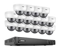 ANNKE 16CH 4K POE Kit de Surveillance 8MP NVR (sans Disque Dur) et 16 x Caméras de Surveillance Dôme IP avec Audio,Résistant au Vandalisme IK10,Vision Nocturne,Accès à Distance,Alarme de Mouvement