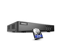 ANNKE 16CH DVR, Enregistreur Vidéo Numérique 3K Lite,Détection de Mouvement & Alerte par Email App Gratuite, Compatible avec Caméra de Surveillance CVI/CVBS/AHD/TVI avec Disque Dur de 2To