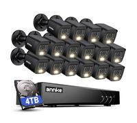 ANNKE 3K 16 Canaux DVR Kit Caméras Vidéo Surveillance avec Audio/Microphone, 16 x 5 MP Caméra avec Double Lumière, AI Détection Personnes/Véhicules, Vision Nocturne Infrarouge/Couleurs, 4 To HDD