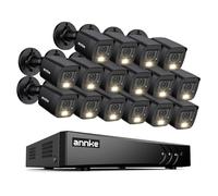 ANNKE 3K 16 Canaux DVR Kit Caméras Vidéo Surveillance avec Audio/Microphone, 16 x 5 MP Caméra avec Double Lumière, AI Détection Personnes/Véhicules, Vision Nocturne Infrarouge/Couleurs, Sans Disque