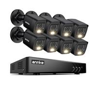 ANNKE 3K 16 Canaux DVR Kit Caméras Vidéo Surveillance avec Audio/Microphone, 8 x 5 MP Caméra avec Double Lumière, AI Détection Personnes/Véhicules, Vision Nocturne Infrarouge/Couleurs, Sans Disque Dur