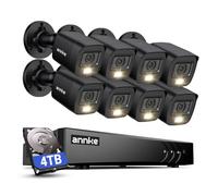 ANNKE 3K 16 Canaux DVR Kit Caméras Vidéo Surveillance avec Audio/Microphone, 8 x 5 MP Caméra avec Double Lumière, AI Détection Personnes/Véhicules, Vision Nocturne Infrarouge/Couleurs, 4 To HDD