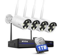ANNKE 3MP Kit Caméra de Surveillance WiFi Extérieure 16CH 4K NVR avec 1 to