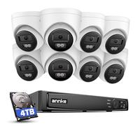 ANNKE 4K 16CH Kit Vidéo Surveillance, 4To 12MP NVR avec 8X 8MP Caméra IP PoE, Détection Personne/Véhicule, Caméra de Surveillance Extérieure avec Vision Nocturne, Enregistrement 24/7