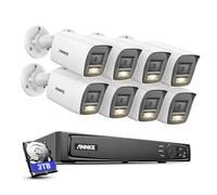 ANNKE 4K Caméra de Surveillance, Détection de Personne et Véhicule, 8CH 3To NVR avec Camera Poe 8 X 8MP, Kit Camera Surveillance avec 30M Vision Nocturne, Fente pour Carte microSD, IP67 Etanche