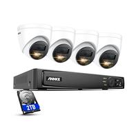 ANNKE 4K Caméra de Surveillance Extérieure, Kit Vidéo Surveillance avec 12MP 8CH 2To NVR et 4X 8MP Caméra IP PoE, Vision Nocturne Couleur, Détection Intelligente Humain/Véhicule, IP67 Etanche