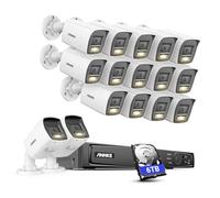 ANNKE 4K Kit Camera Surveillance, 16 x 8MP Camera Poe avec 16CH 6To NVR H.265+, Détection Personne/Véhicule, IP Camera Étanche IP67 avec Vision Nocturne 30M, Camera Enregistrement 24/7 et Audio