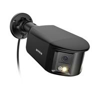 ANNKE - Caméra de surveillance 4K PoE à double objectif extérieur avec vue panoramique à 180°, audio bidirectionnel, reconnaissance d’objets/véhicules par IA, enregistrement 24/7, vision nocturne en