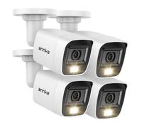 ANNKE Caméra de Surveillance Extérieure, Lot de 4 Caméras Bullet CCTV HD 1080p pour Système de Surveillance, Vision Nocturne en Couleur, 1920TVL, IP67 Étanche, Objectif 3.6mm