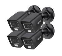 ANNKE Caméra de Surveillance Extérieure, Lot de 4 Caméras Bullet CCTV HD 1080p pour Système de Surveillance, Vision Nocturne en Couleur, 1920TVL, IP67 Étanche, Objectif 3.6mm