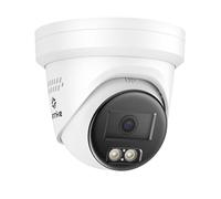 ANNKE Caméra de surveillance PoE 4K pour l'extérieur, caméra rouge et bleue, alarme couleur & vision nocturne infrarouge, reconnaissance des personnes et des véhicules, analyse intelligente du