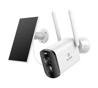 ANNKE Caméra Wifi Extérieur Sans Fil avec Panneau Solaire, 4MP Caméra Surveillance Extérieure à Batterie, Vision Nocturne à Couleurs, Détection de mouvement, Audio Bidirectionnel, Alexa Prend en