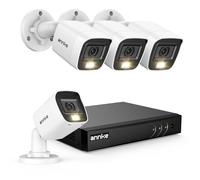 ANNKE Kit Caméra de Surveillance Filaire,4 Caméras 1080p et 5MP Lite 8CH DVR, Kit de Vidéosurveillance 2MP, Vision Nocturne Nette, Détection de Mouvement, Accès à Distance et Alarme par E-Mail, IP67