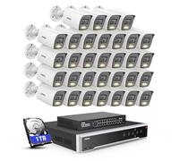 ANNKE Kit de caméra de surveillance 32 canaux H.265+ NVR PoE 12 MP pour l'extérieur, détection des personnes AI, 32 caméras de sécurité IP 4K/8MP, enregistrement 24h/24, 7j/7 pour la maison et
