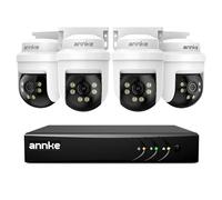 ANNKE Kit de caméra de surveillance analogique 3K avec audio, 3K Lite 16 canaux DVR pour système de caméra, reconnaissance personne/véhicule, 4 câbles 5 MP, caméra PT avec rotation à 350° et fonction