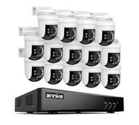 ANNKE Kit de caméra de surveillance analogique 3K avec audio, 3K Lite 16 canaux DVR pour système de caméra, reconnaissance personne/véhicule, câble 16 x 5 MP, caméra PT avec rotation à 350° et