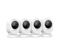 ANNKE Lot de 4 caméras WiFi intérieures, 8 MP, caméra de surveillance, vision nocturne, PIR, détection de mouvement, audio bidirectionnel, abonnement Cloud/SD, compatible avec Alexa, 2,4 G/5 GHz