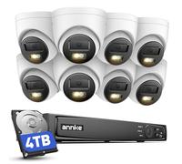 ANNKE Solution de Vidéosurveillance 12MP, NVR 16 Canaux avec HDD 4To | 8 Caméras IP PoE IP67, Détection IA des Personnes et Véhicules, Vision Nocturne en Couleur, Pour Maison et Commerce