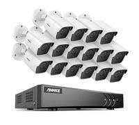 ANNKE Système de sécurité 5 MP sans disque dur, caméra Bullet étanche IP67 pour intérieur et extérieur, DVR 16 canaux, enregistrement 24h/24, 7j/7, détection de mouvement, détection IA des personnes