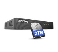 ANNKE Système de surveillance NVR PoE 8CH avec disque dur de 2 To pour enregistrement 24/7, sécurité intérieure et extérieure, prend en charge 8 caméras IP HD PoE 6 MP/5 MP/1080p/720p, H.265+