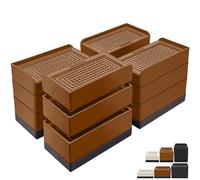 ANNKUT Lot de 4 rehausseurs de meubles de 10,2 cm, robustes en hauteurs de 3,8 cm, 7,6 ou 10,2 cm, blocs élévateurs rectangulaires pour lit, canapé, bureau, canapé, tables, supporte jusqu'à 0,6 kg