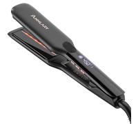 ANNLARY Fer à lisser 1,75" avec technologie infrarouge et ionique, plaque en titane avec revêtement en céramique, fer à lisser double tension avec silicone résistant à la chaleur pour tous les types