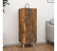 Annlera Buffet Chêne Fumé 34,5x34x90 cm Bois d'Ingénierie Meuble Cuisine Salon Rangement Bahut De Salle A Manger Design élégant