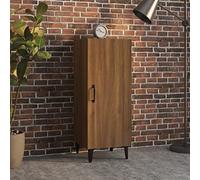 Annlera Buffet Chêne Marron 34,5x34x90 cm Bois d'Ingénierie Meuble Cuisine Rangement Salon Bahut De Salle À Manger Design Classique