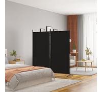 ANNLERA Cloison de Séparation 2 Panneaux Noir 175x180 cm Tissu Paravent Pliable Séparation de Pièce