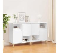 Annlera Komoda Do Salonu Commode 60 x 35 x 70 cm 2 pièces Commode Buffet Chambre à coucher Meuble de bureau Tiroir Chest Salle de bain Meuble de couloir Blanc