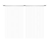 Annlera Lot de 2 rideaux à fils multifonctionnels pour salons, chambres, bureaux, etc. pour protéger la vie privée Design simple mais intemporel Blanc 100 x 250 cm