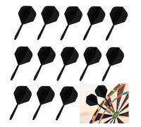 Annlpoy 12pcs ailettes pour fléchettes Plastique intégrés tiges Integrated Dart Flight and Shaft tournante,Design Élégant, Léger et Durable, pour Amateurs et Professionnels