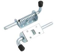 Annlpoy 2 Pièces verrou porte exterieur de garage targette inox,Verrou de Porte Robuste pour Portes de Garage, Jardin, Placards, 10 x 128mm, Résistant à la Corrosion (Argent)