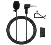 Annlpoy Microphone de 3,5 mm Micro Externe Mic,Compatible avec Sony Kenwood Boss Corehan Power JVC,Micro avec Clip Autocollant Housse Mousse Câble Haute Qualité Plug Play,Câble 3m