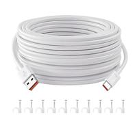 Annlpoy rallonge cable usb c 10m, Câble de charge type C pour Wireless Outdoor Security Camera 1080p, 2K Magnetic Mount, Câble d'alimentation robuste et flexible, pour caméras de sécurité