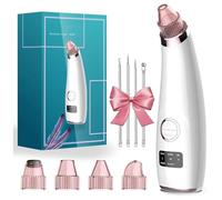Annmiir Aspirateur Pour Points Noirs, 5 Modes d'aspiration, Rechargeable par USB, Outils Pour éliminer les Points Noirs avec 5 têtes d'aspiration, Aspirateur Pour Pores, Boutons d'acné