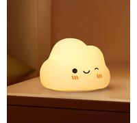 Annmore Veilleuse Bébé Nuage Rechargeable, Tactile, 3 Niveaux Luminosité