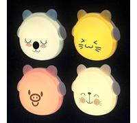 Annmore Veilleuse Enfant Prise Électrique Lot de 4 LED Lampe de Nuit Bebe Chambre Veilleuse Murale avec Capteur Crépusculaire