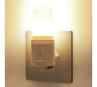 Annmore Veilleuse LED pour Prise Murale, Lampe de Nuit pour Chambre d'Enfant, Bébé, Couloir, avec Interrupteur, 1W, 3000K Blanc Chaud (Rétro, 1)