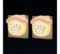 Annmore Veilleuse Prise Électrique avec Capteur Crépuscule Lot de 2 Lampe Chevet pour Chambre Enfant Veilleuse Maternité Nomade Lumière Murale sur Secteur Cadeau Naissance Fille