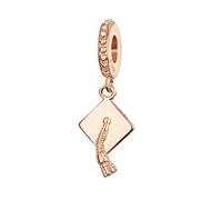 Annmors Charm Pendentif Diplôme 2026 en Or Rose pour Bracelet Pandora et Collier, Cadeau de Réussite Examens, Promotion 2026, Femme