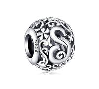 Annmors Charms et Breloques Femme Lettre S en Argent 925 pour Bracelet