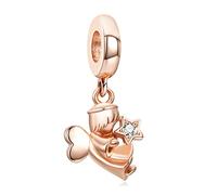 Annmors Charms Heart Winged Angel de Argent Sterling 925 Femmes Perles Charme Fille Pendentif Breloque Compatible pour Européen Bracelets & Collier