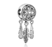 Annmors Femme Charms Attrape-Rêves Argent Sterling 925 Pendentif pour Bracelet