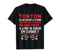 Annonce bébé Originale Futur Oncle Grossesse Jumeaux Jumelle T-Shirt