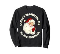 Annonce de bébé « Christmas Santa's Promoting Me to Big Brother » Sweatshirt